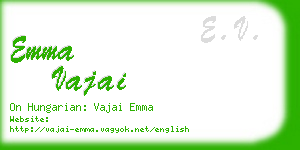 emma vajai business card